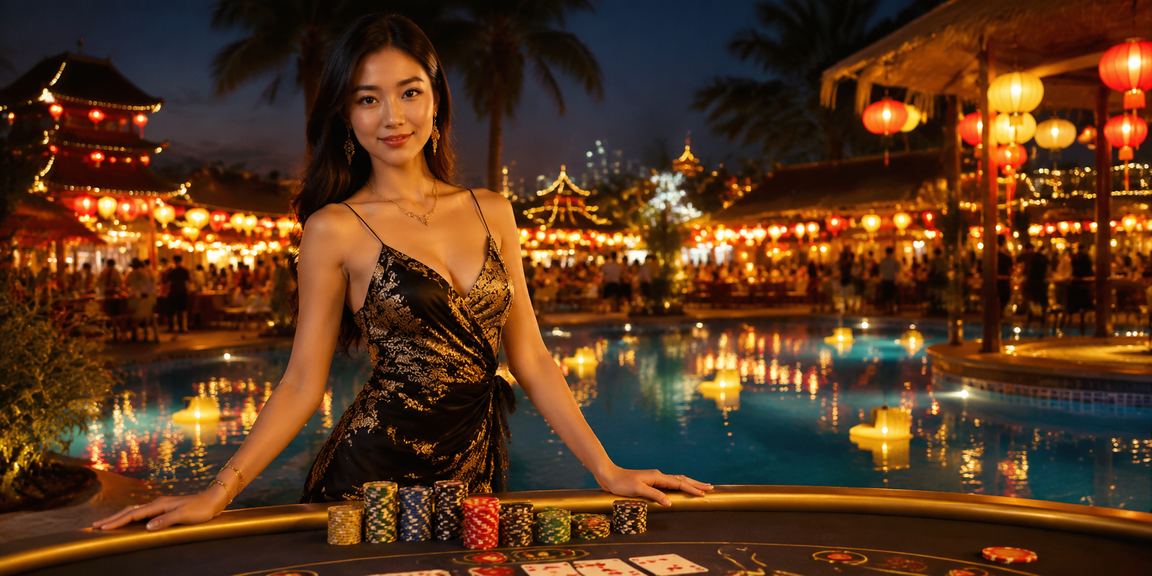 Người chơi bài tại chợ đêm Hà Nội với không khí sôi động và ánh đèn rực rỡ
