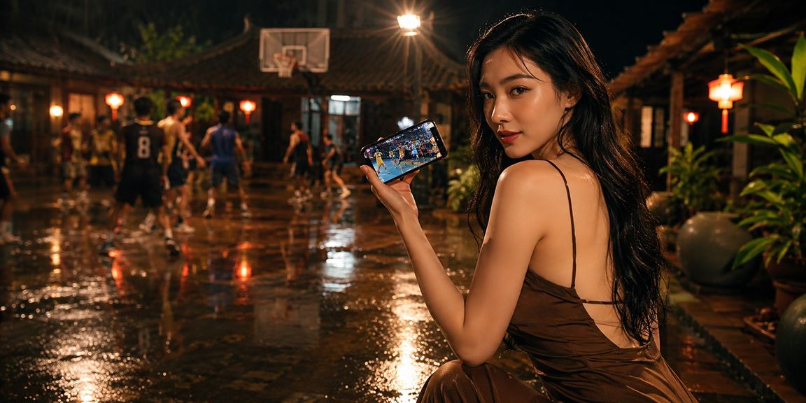 Người dùng tại Ninh Bình xem kèo bóng rổ NBA trên điện thoại bên tách cà phê